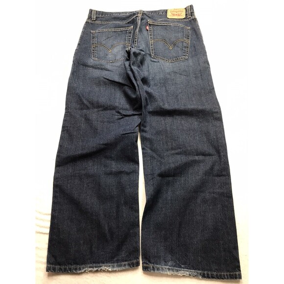 Y2K LEVIS 569 Jean Men 38x30(36/30 tag) Loose Straight Wide Leg Dark Wash Skater - Picture 2 of 15